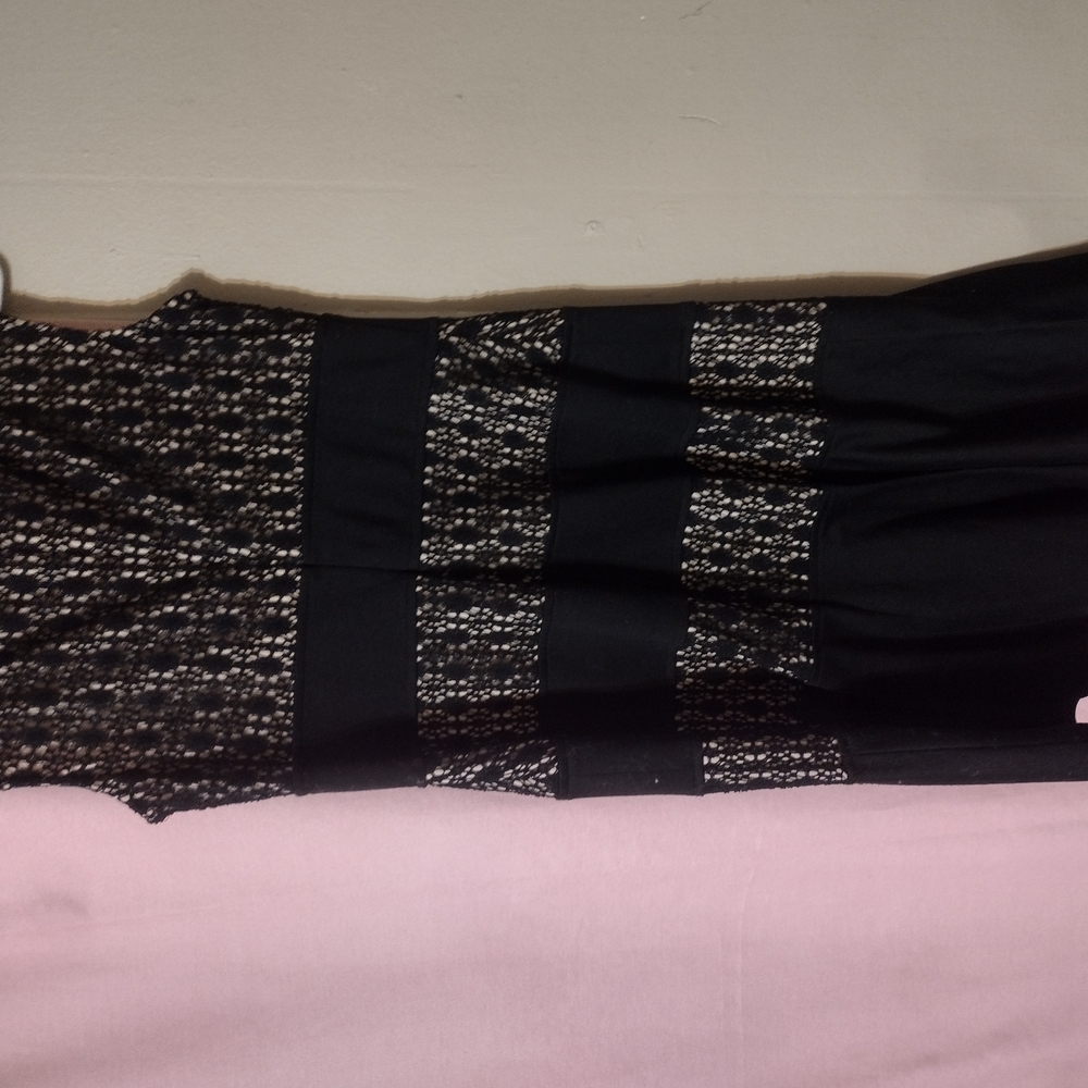 Elegant Black and White Midi Dress